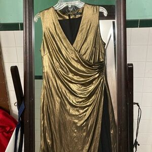 Tommy Hilfiger dress size 10 gold-black women